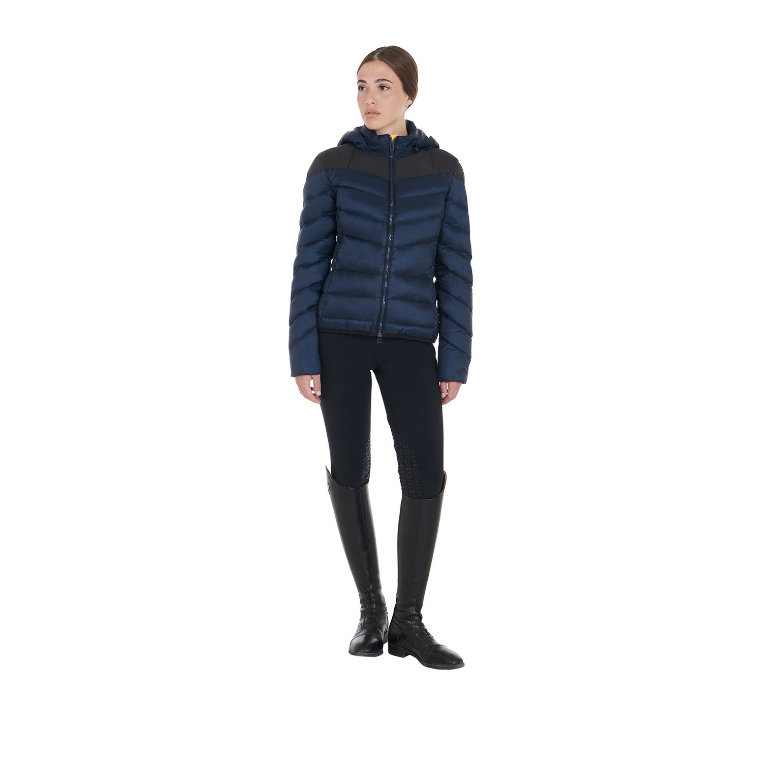 Women'S Slim Fit Down Jacket With Removable Hood navy / XXL