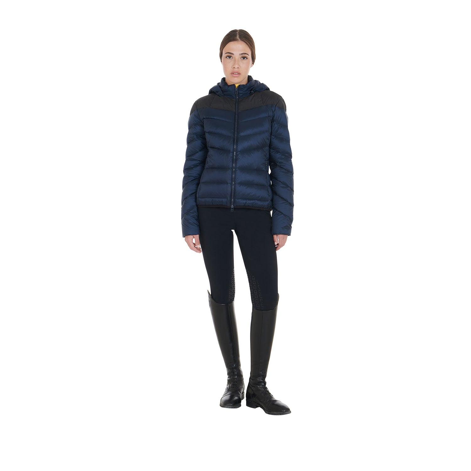 Women'S Slim Fit Down Jacket With Removable Hood navy / XXL