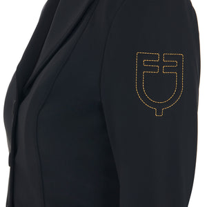 Women's competition jacket with contrasting embroidered logo BLACK / XS