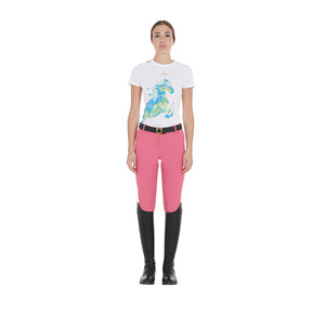 WOMEN'S SHINY HORSE COTTON T white / L