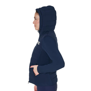 WOMEN'S JERSEY+SCUBA TECHNICAL DOWN JACKET NAVY BLAZER (19-3923) / XS