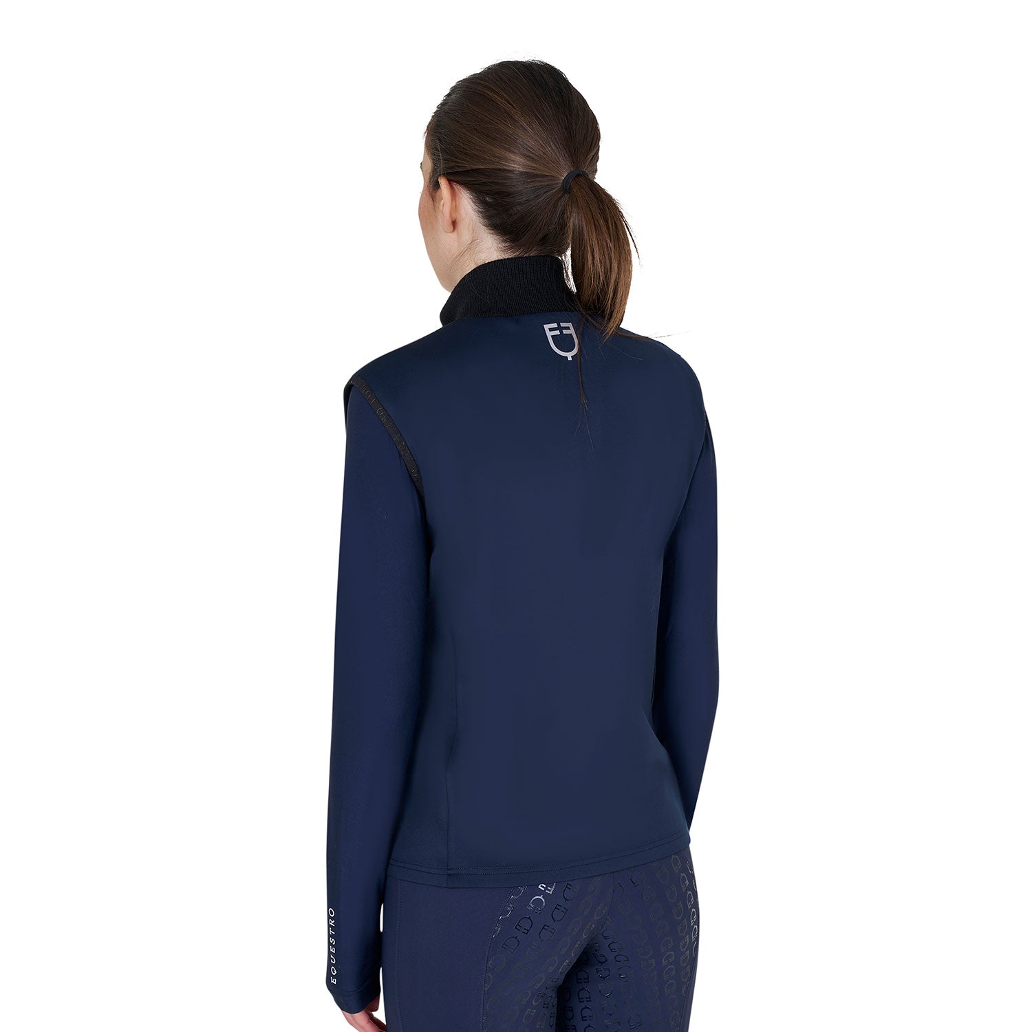 Women's zippered vest technical blend NAVY BLAZER (19-3923) / XS