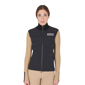 Women's zippered vest technical blend BLACK / XS