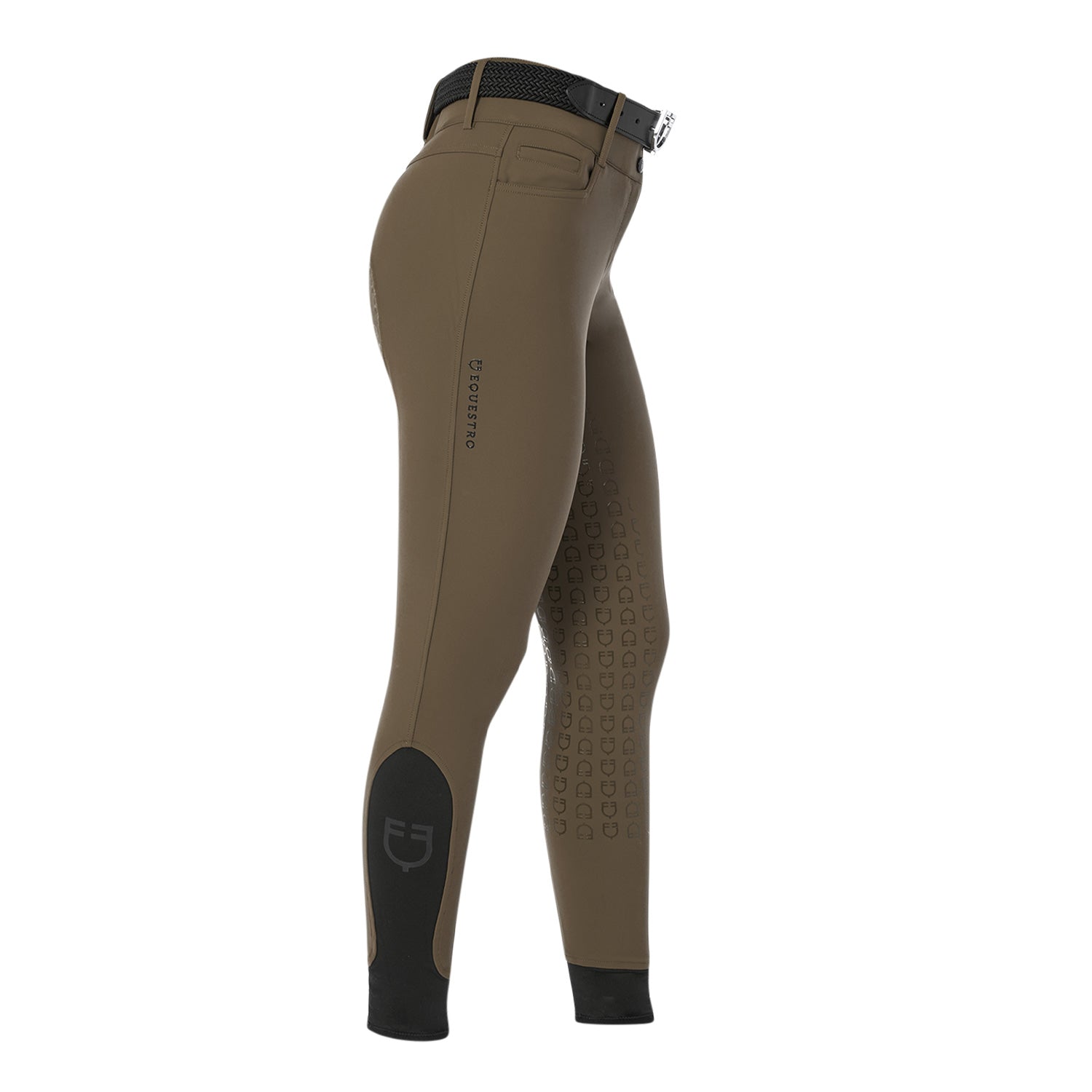 Women's high-waisted full grip breeches WALNUT (18-1112) / 48