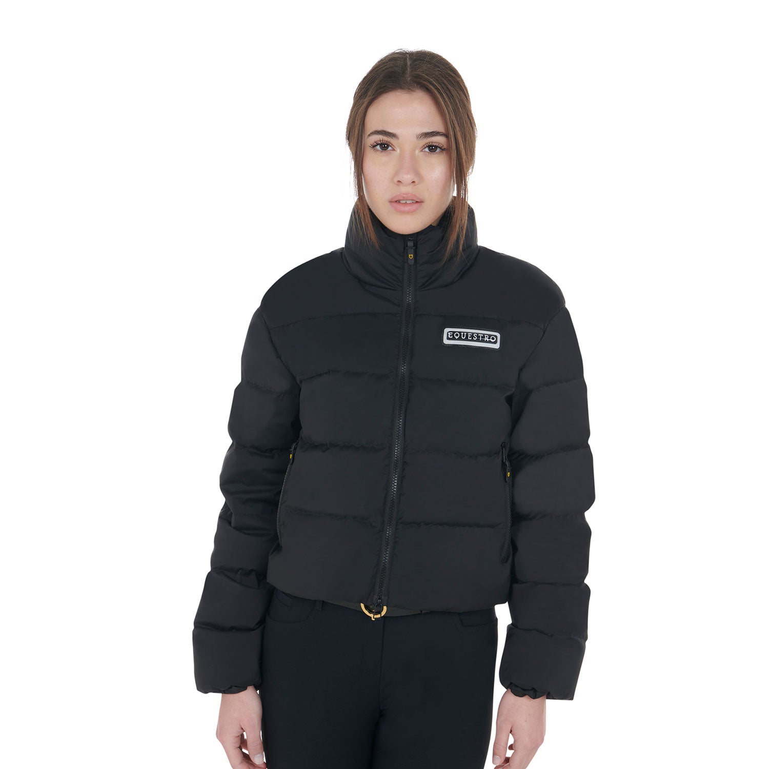 women's cropped down jacket stretch fabric