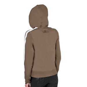 Women's hooded sweatshirt with front zip WALNUT (18-1112) / XL
