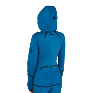 Women's technical sweatshirt in jersey with zip BLUE CORAL (19-4526) / XS