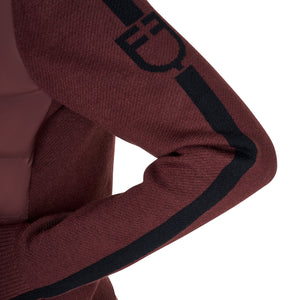 Women's jacket in nylon and knit with zip MARRON (18-1415) / XS