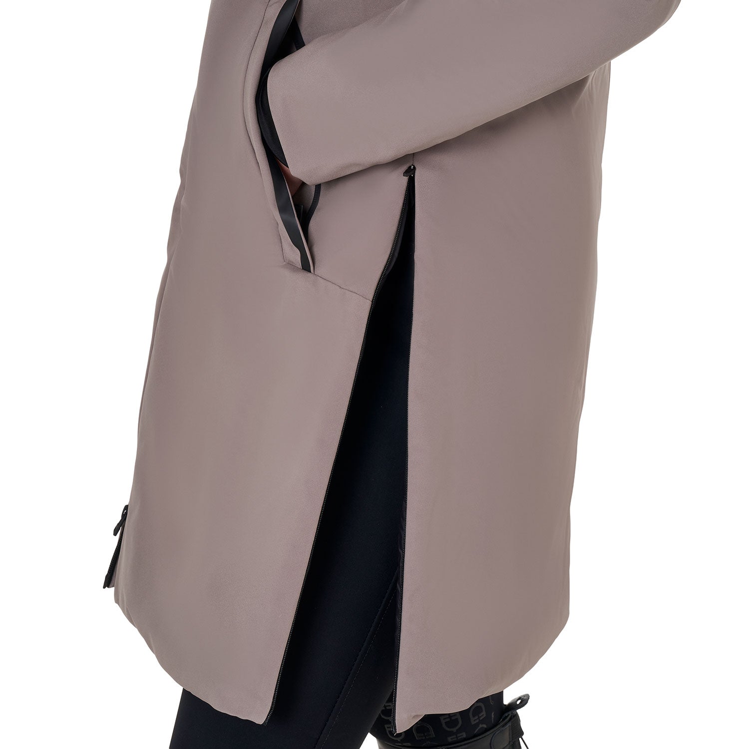 WOMEN'S BASIC LONG PUFFER JACKET BRINDLE (18-1110) / XS