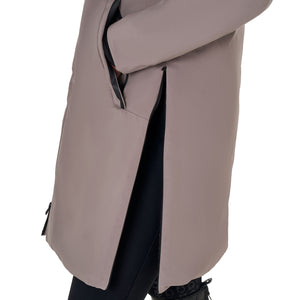 WOMEN'S BASIC LONG PUFFER JACKET BRINDLE (18-1110) / XS