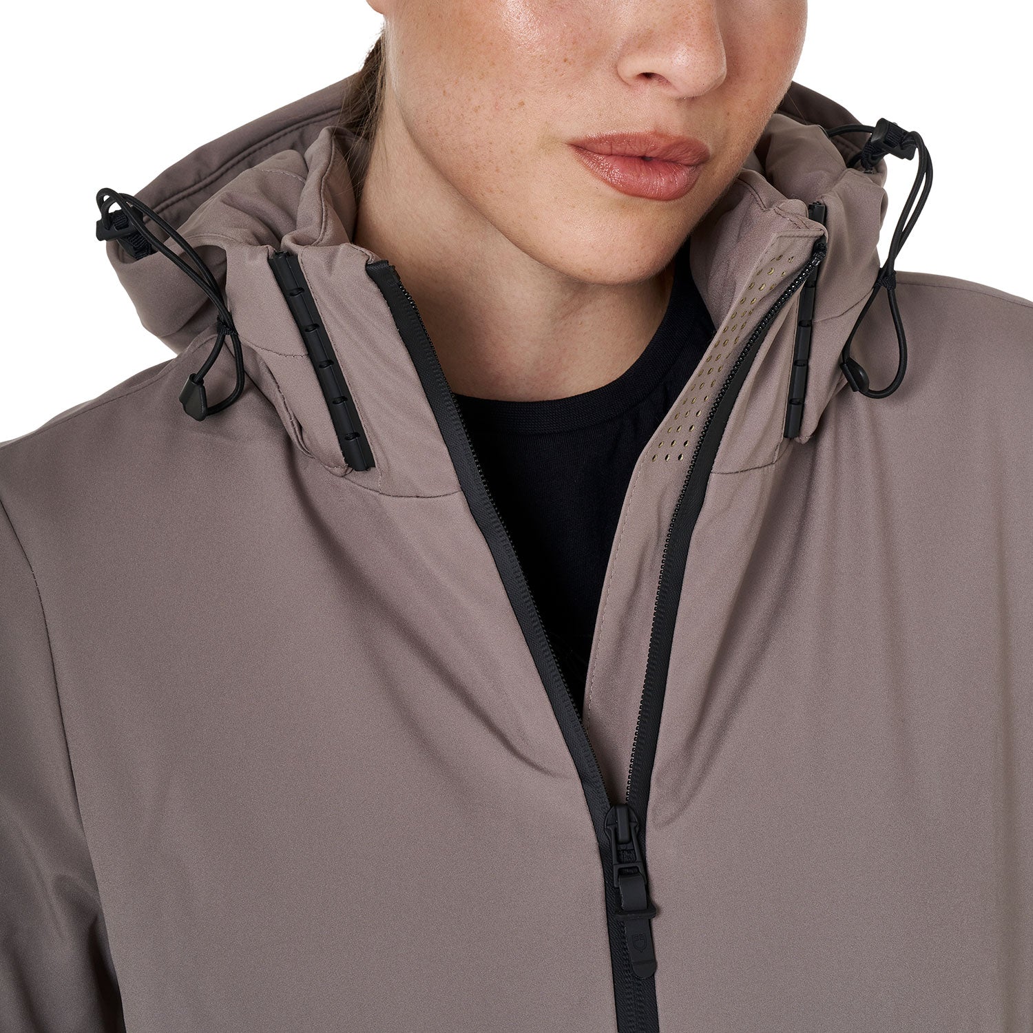 WOMEN'S BASIC LONG PUFFER JACKET BRINDLE (18-1110) / XS