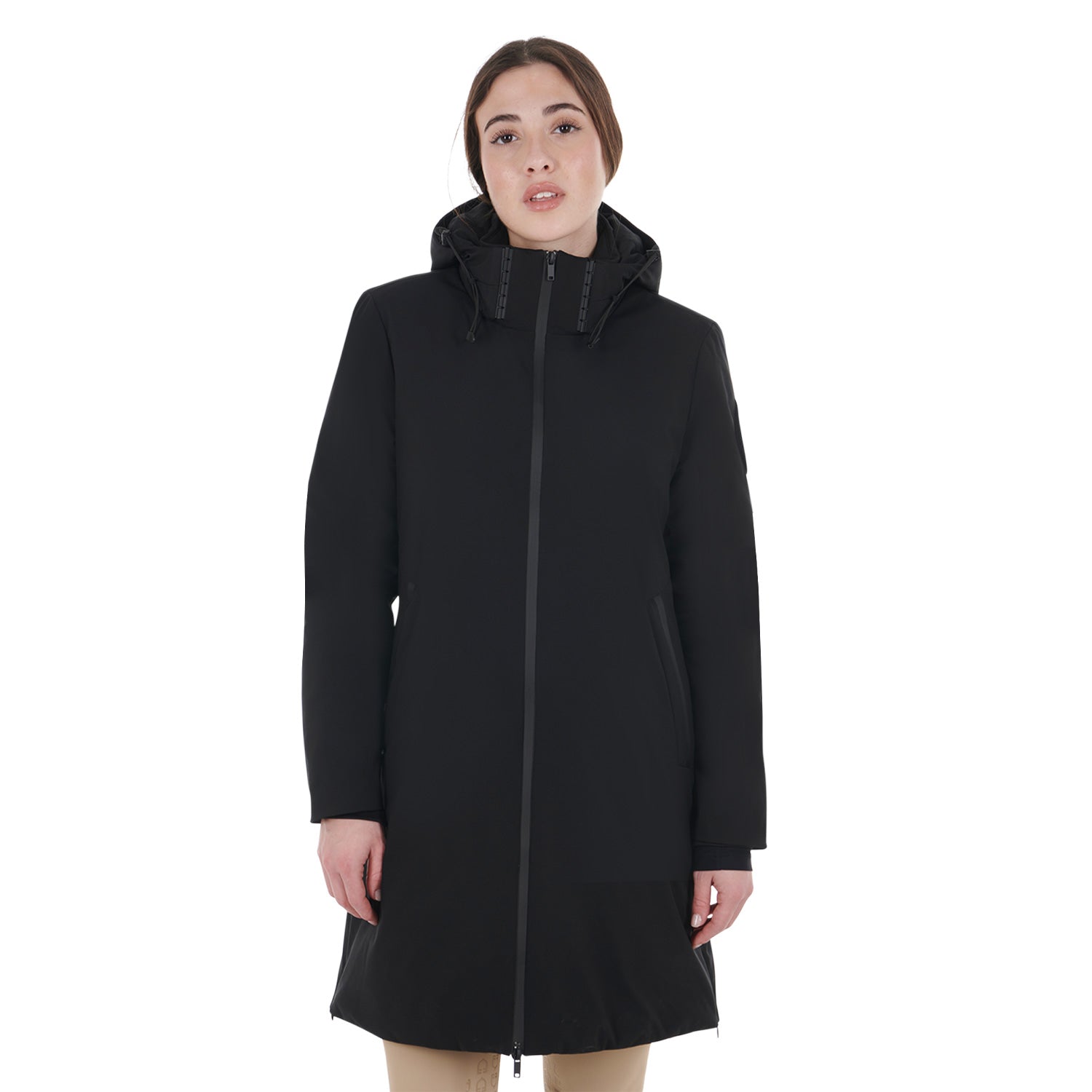 WOMEN'S BASIC LONG PUFFER JACKET BLACK / XS