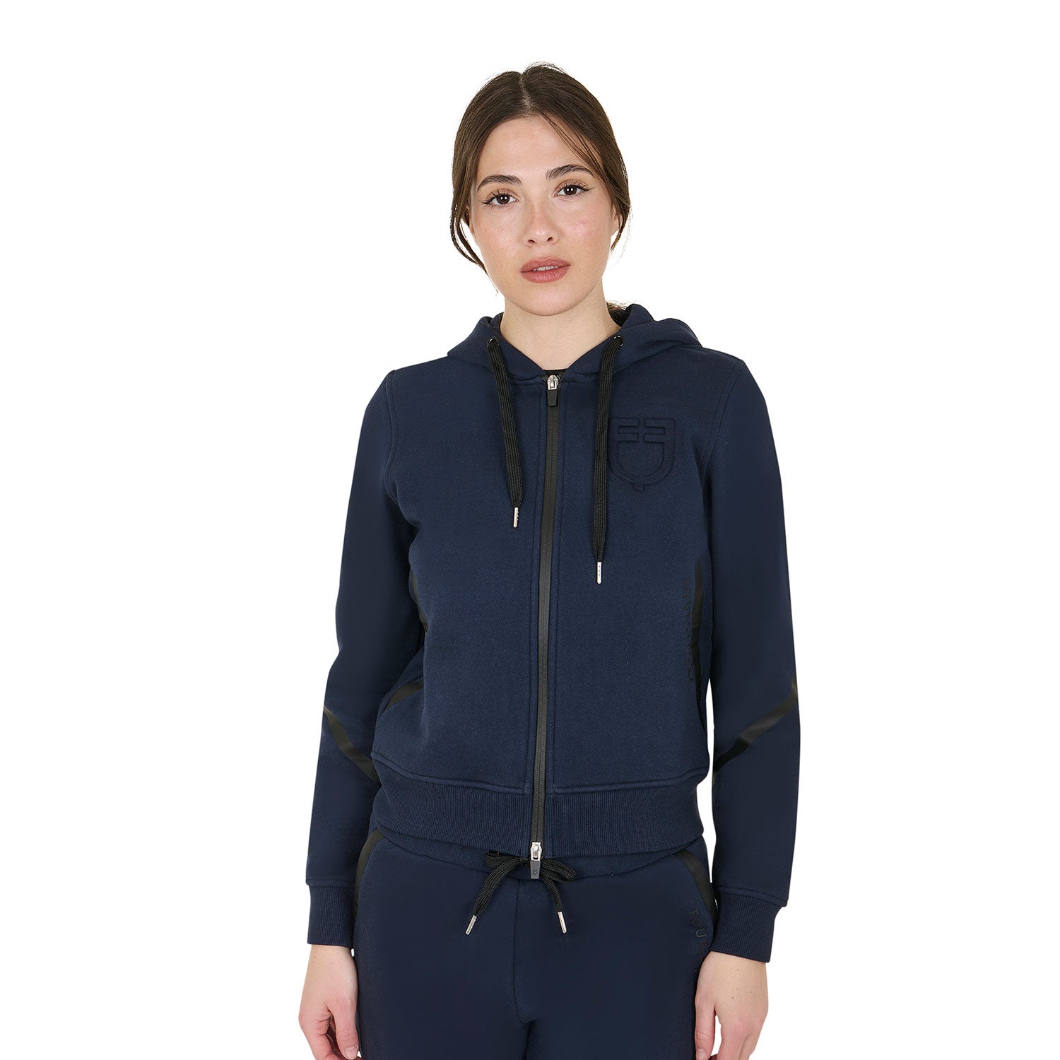 Women's institutional hoodie with front zip