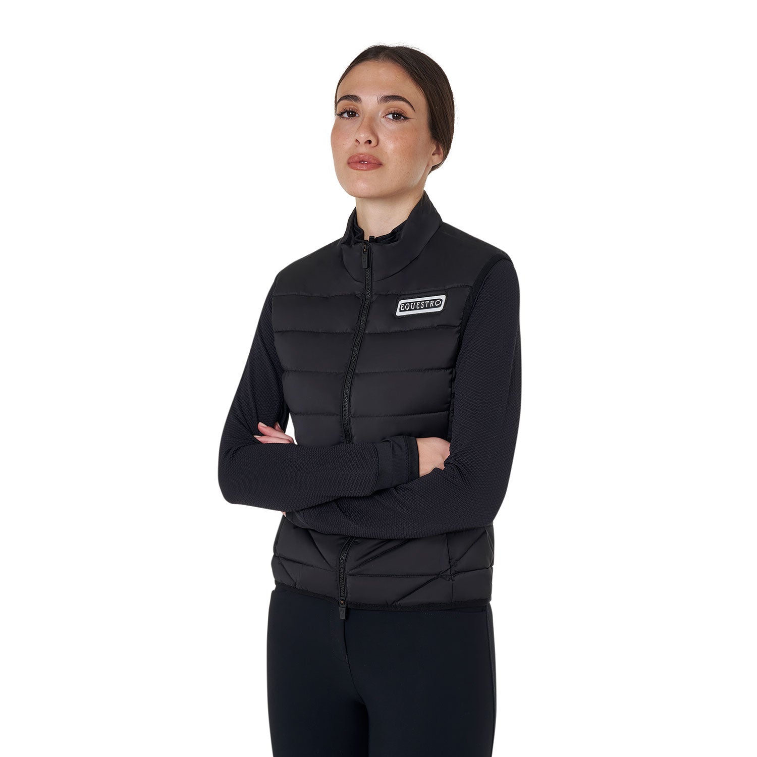 women's nylon vest BLACK / XS