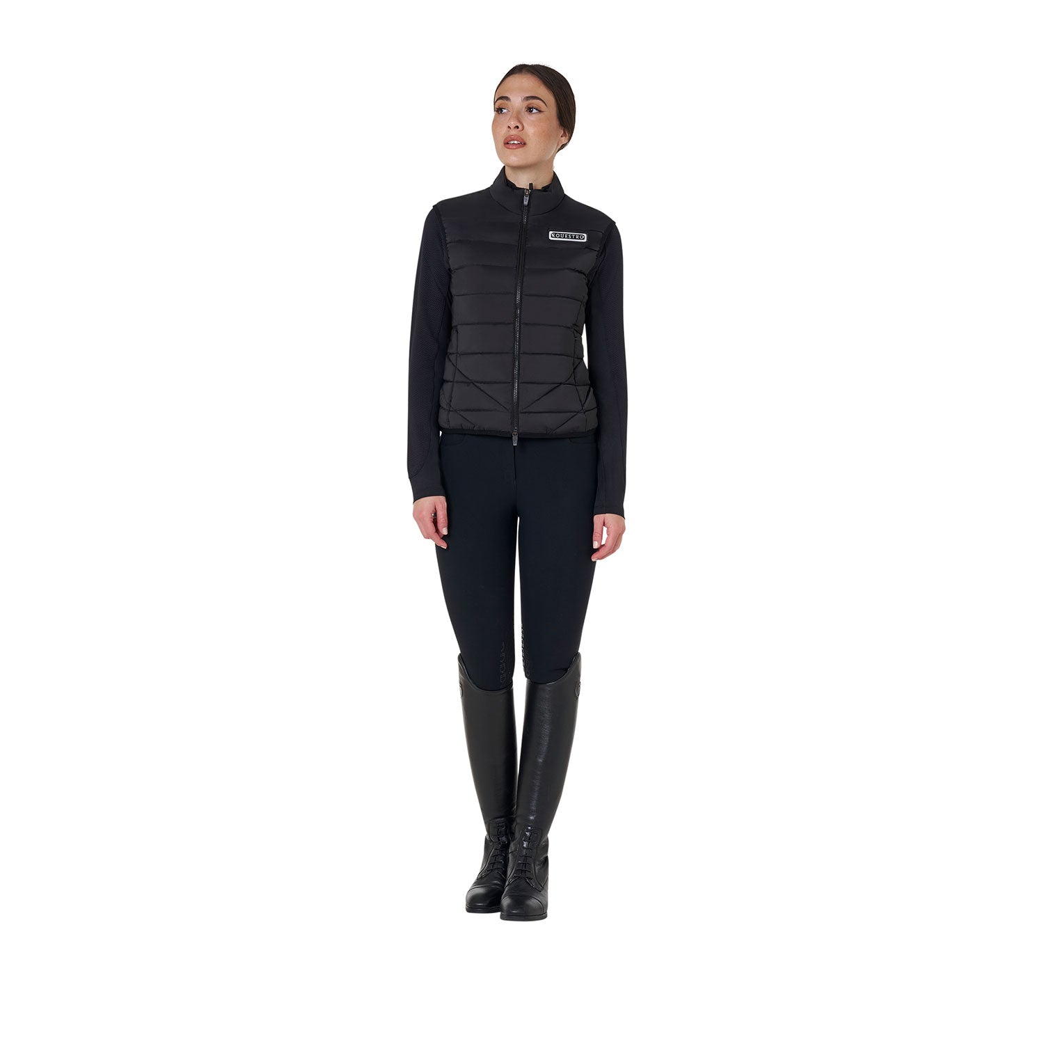 women's nylon vest BLACK / XS
