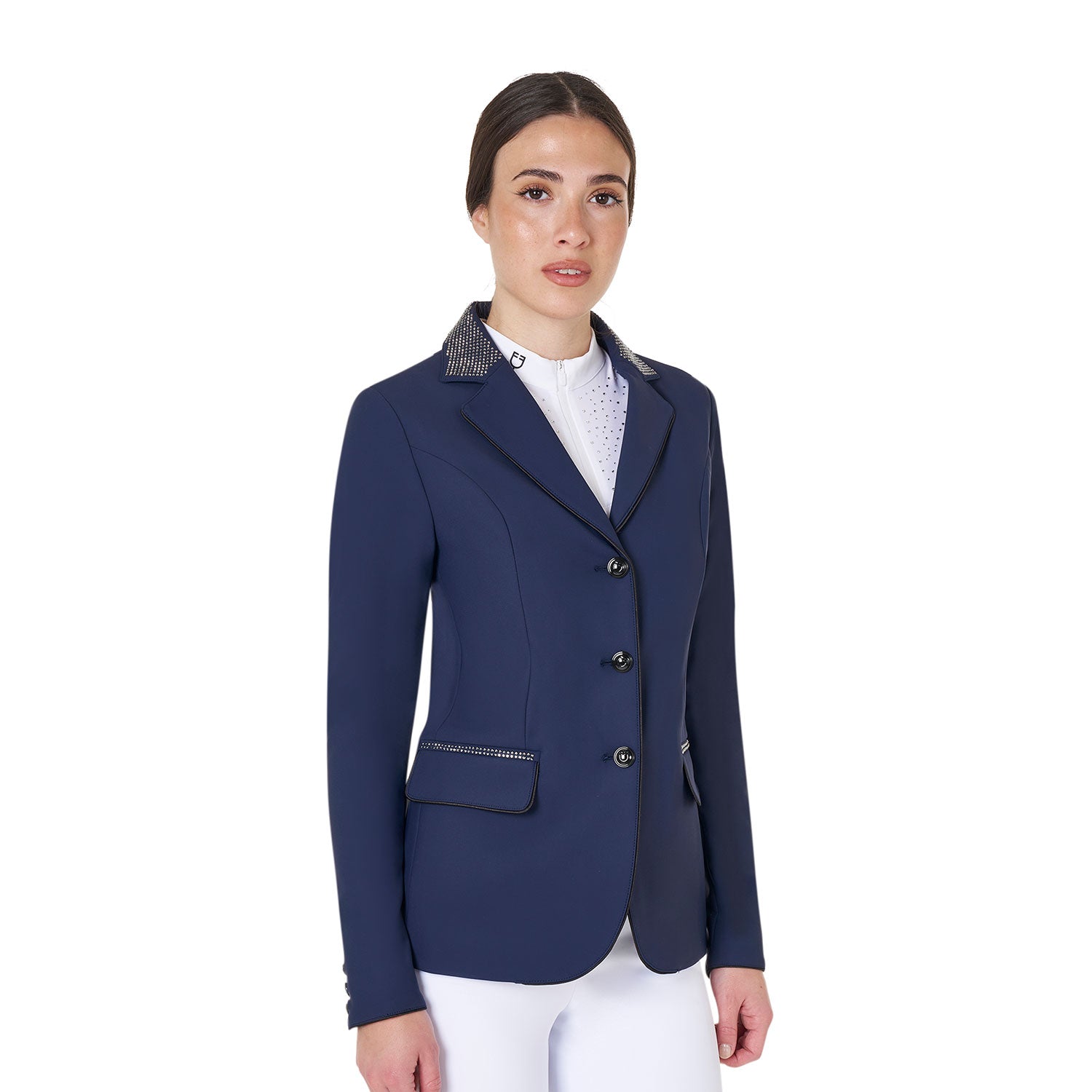 Women's competition jacket with rhinestones