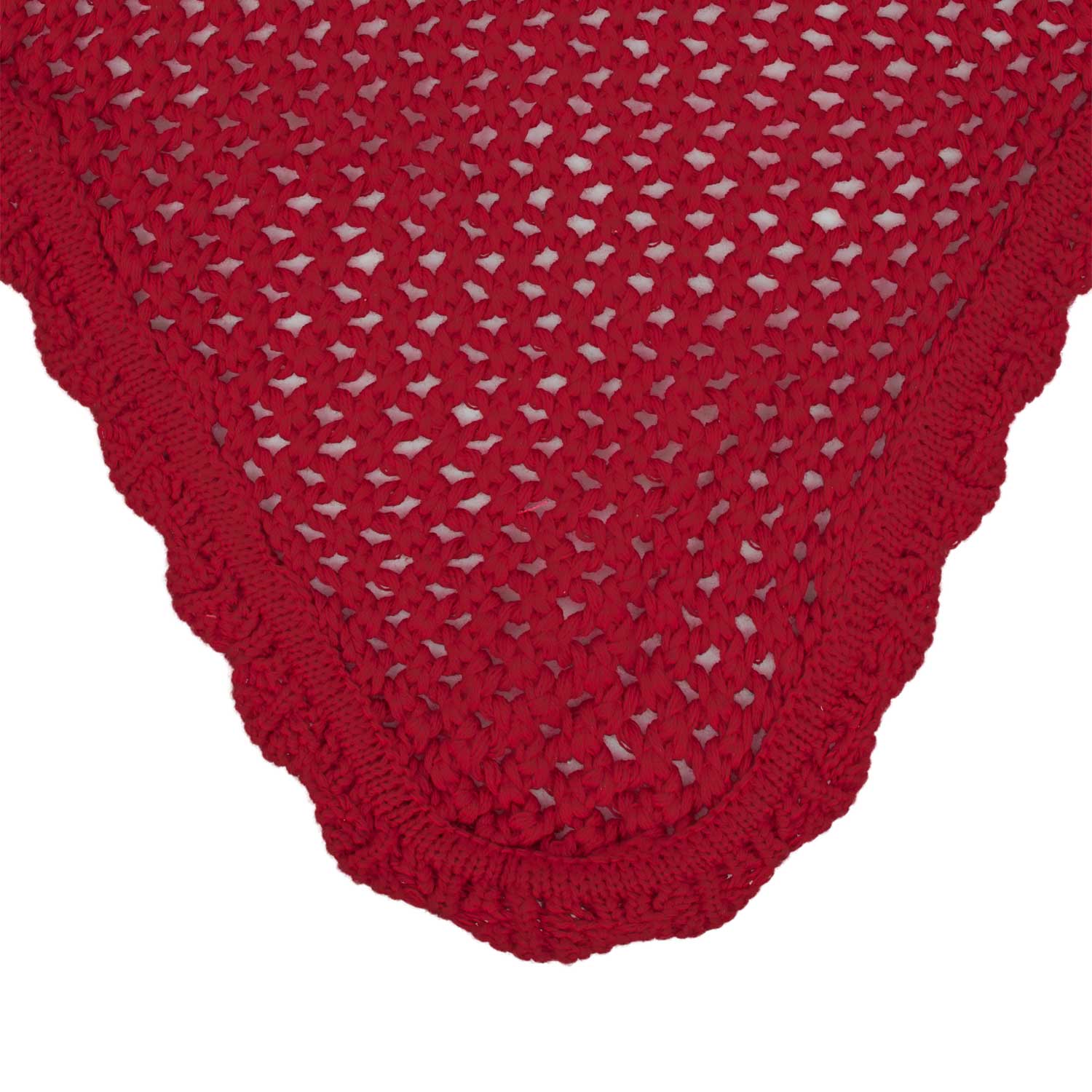 Knitted fly veil with elastic ears BURGUNDY