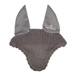 Knitted fly veil with elastic ears GREY