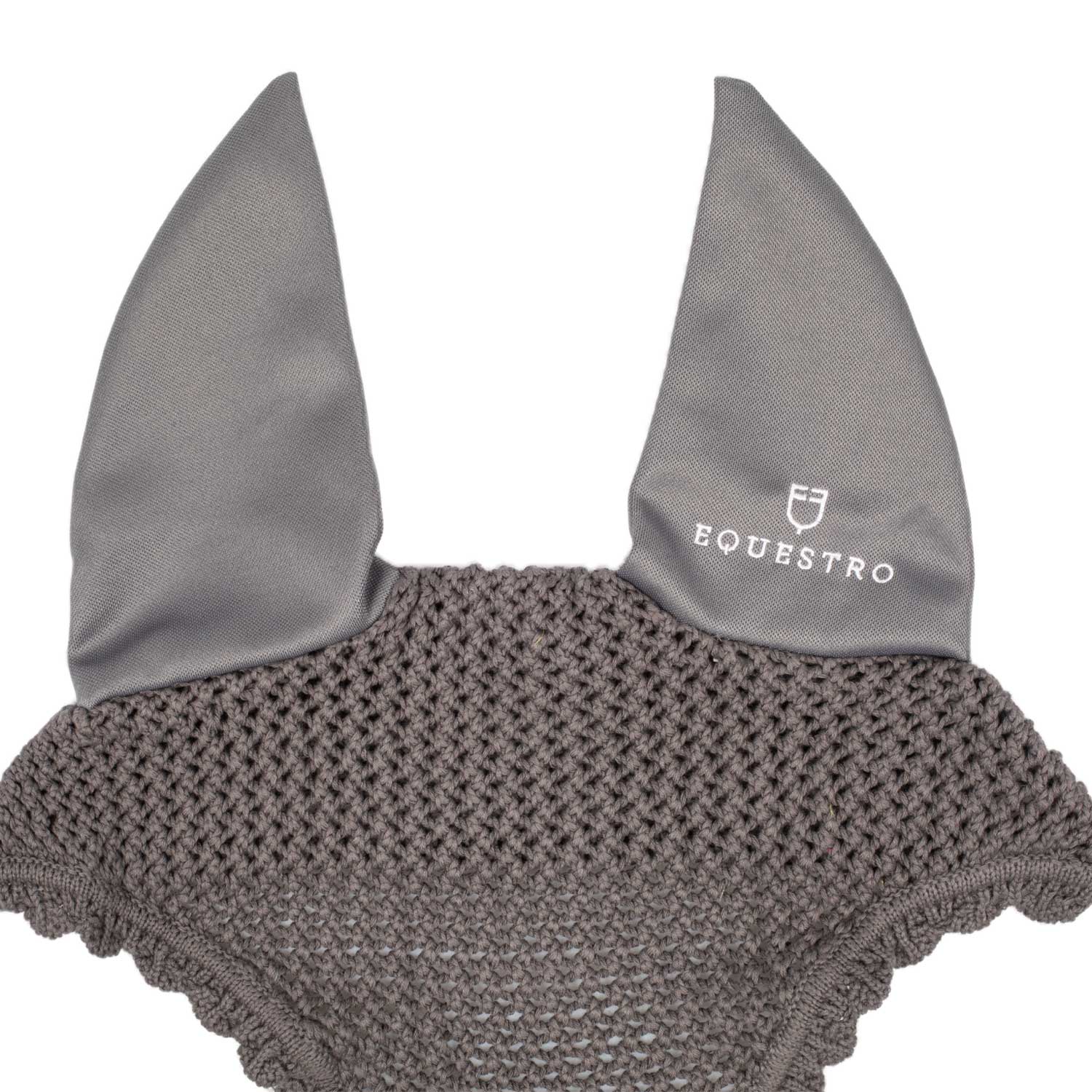Knitted fly veil with elastic ears GREY
