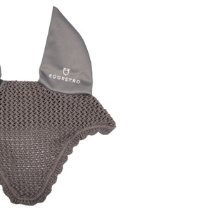 Knitted fly veil with elastic ears GREY