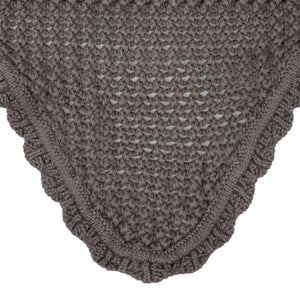 Knitted fly veil with elastic ears GREY