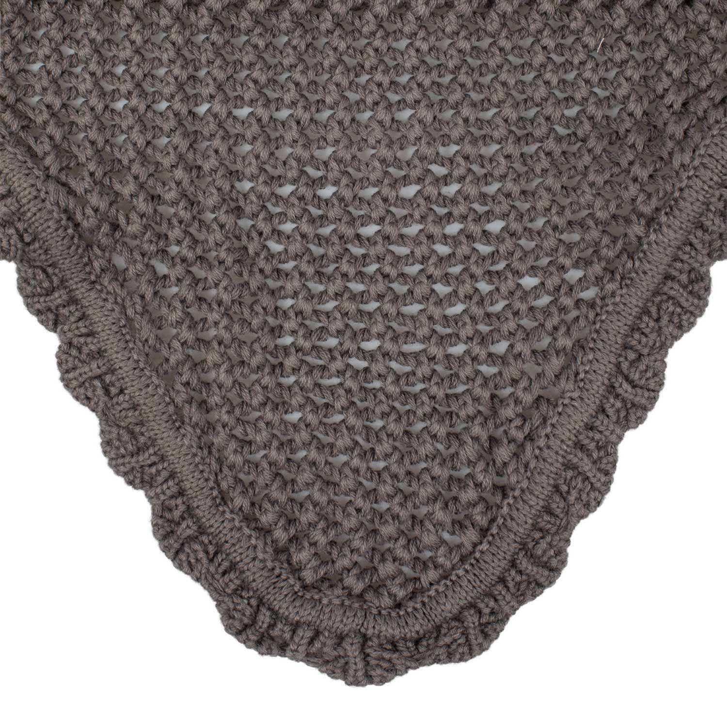 Knitted fly veil with elastic ears GREY