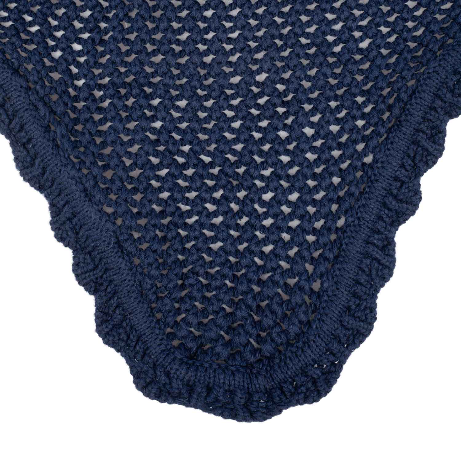 Knitted fly veil with elastic ears NAVY