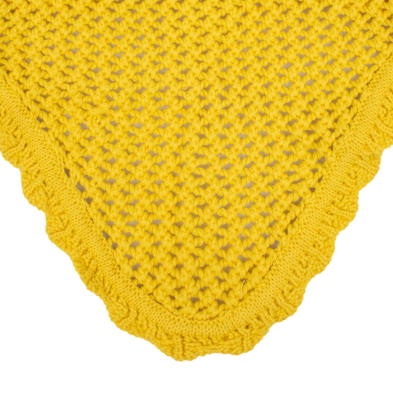Knitted fly veil with elastic ears YELLOW