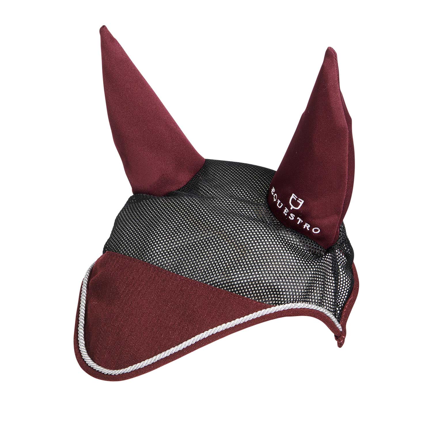 Cotton Fly Veil And Perforated Mesh Fabric burgundy / Cob