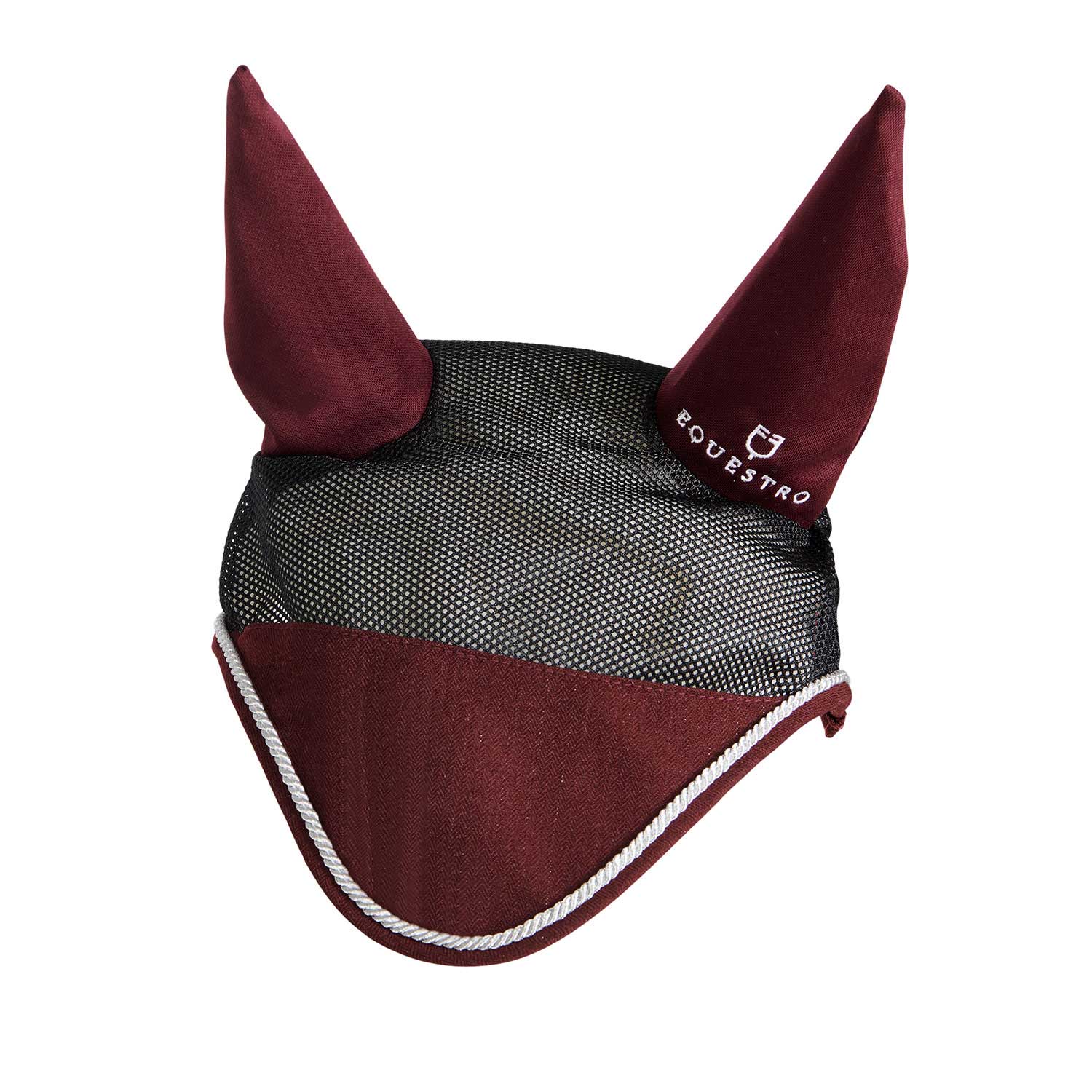 Cotton Fly Veil And Perforated Mesh Fabric burgundy / Cob