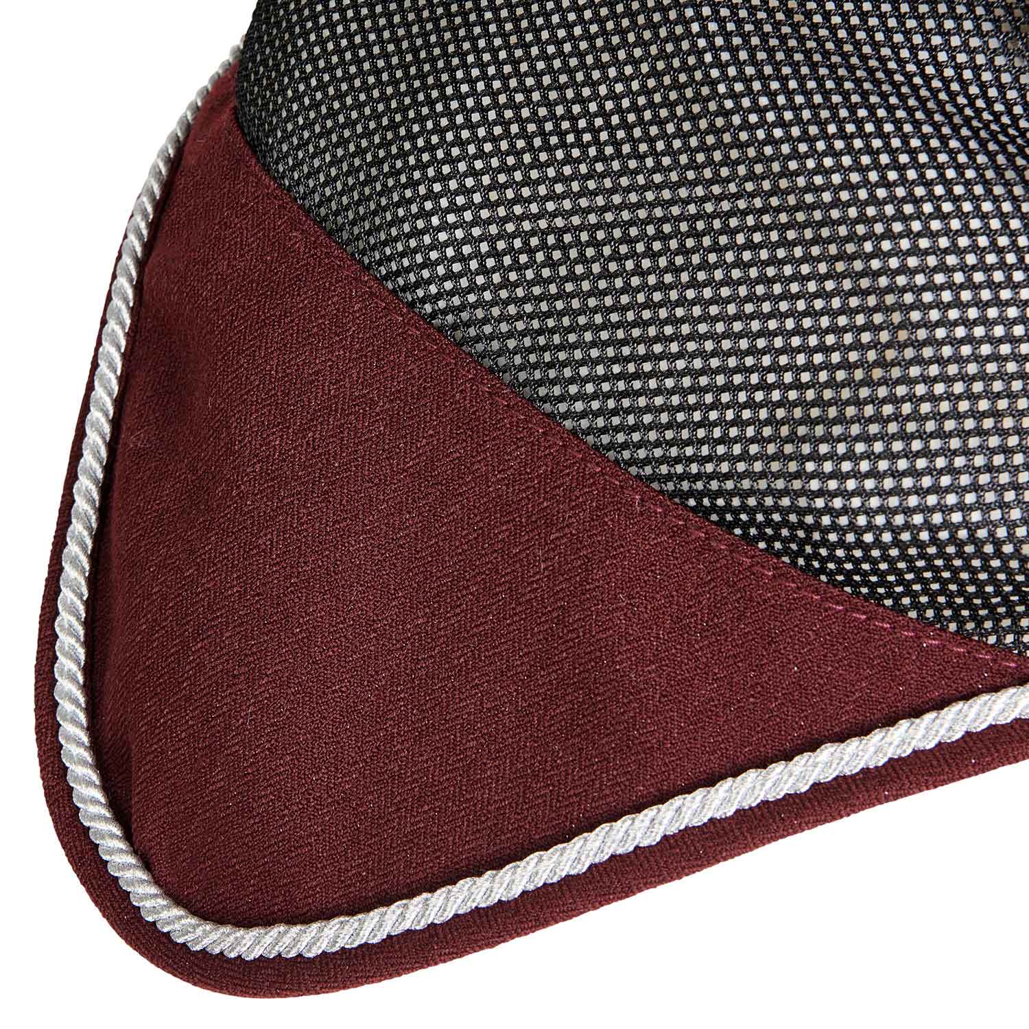 Cotton Fly Veil And Perforated Mesh Fabric burgundy / Cob