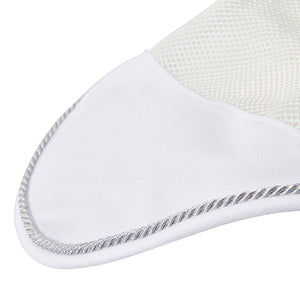 Cotton Fly Veil And Perforated Mesh Fabric white / cob