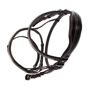 English Headboard In Np Clicher Leather Dark brown / Full