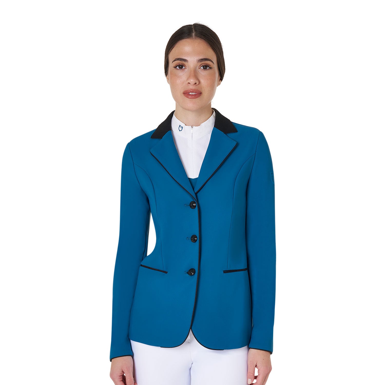 Women's three-button competition jacket BLUE CORAL (19-4526) / XL