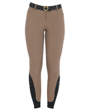 Women's slim fit grip breeches with logo WALNUT (18-1112) / 50