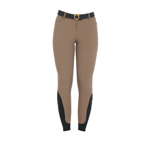 Women's slim fit grip breeches with logo WALNUT (18-1112) / 50