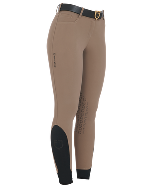 Women's slim fit grip breeches with logo WALNUT (18-1112) / 50