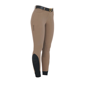 Women's slim fit grip breeches with logo WALNUT (18-1112) / 50