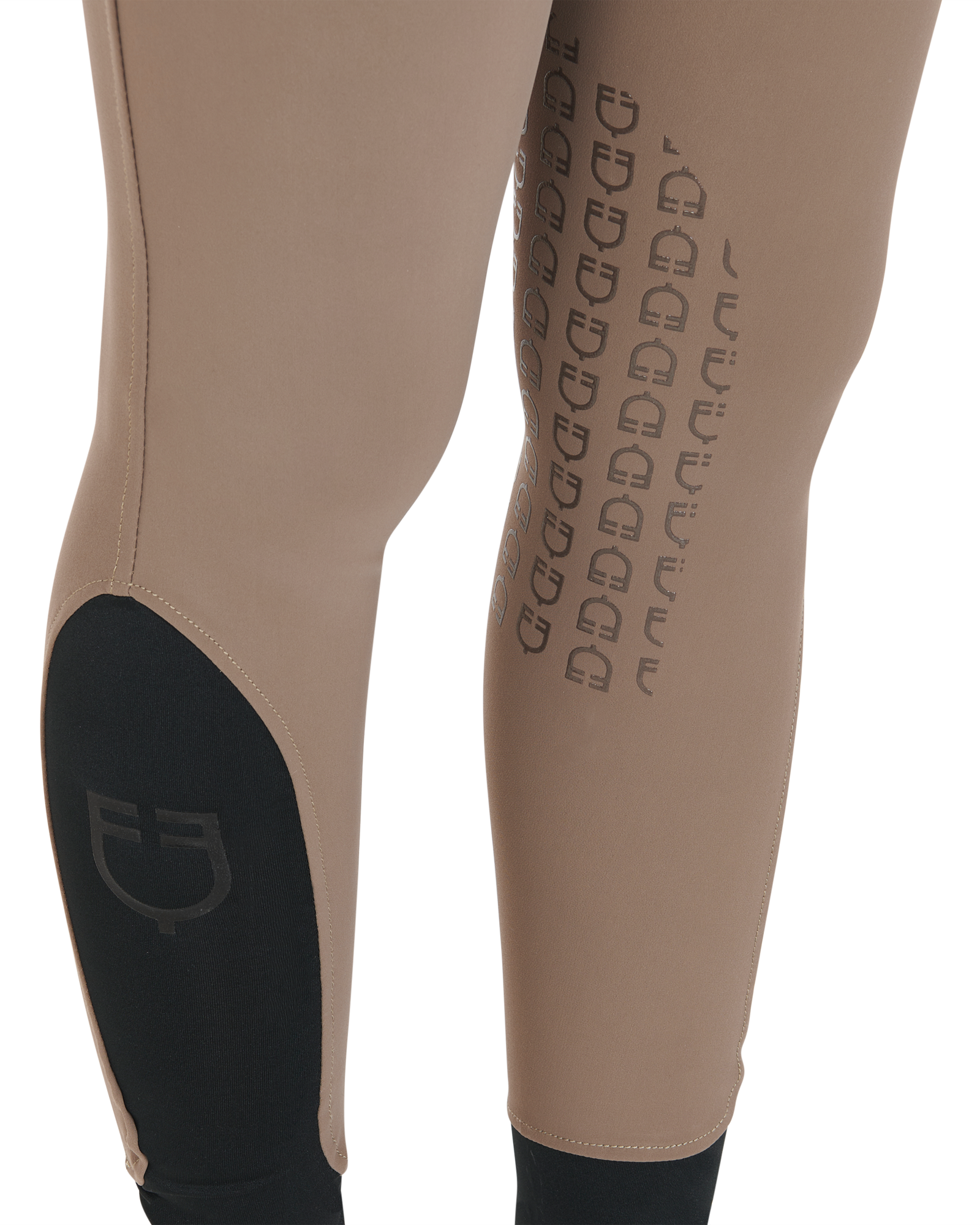 Women's slim fit grip breeches with logo WALNUT (18-1112) / 50