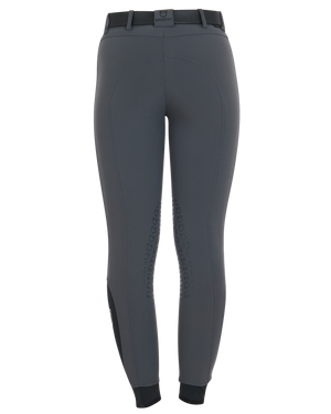 Women's slim fit grip breeches with logo ASPHALT (19-0201) / 50
