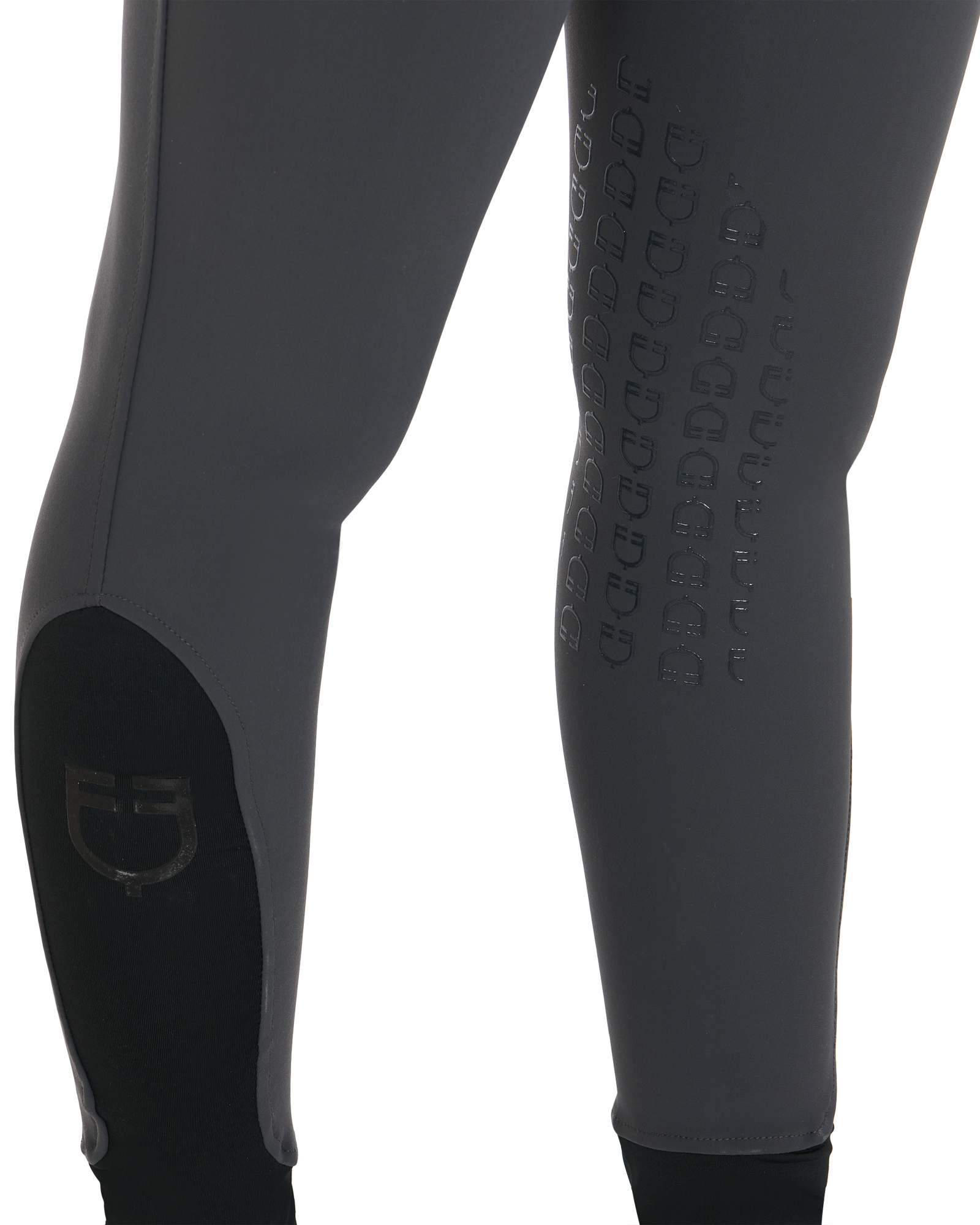 Women's slim fit grip breeches with logo ASPHALT (19-0201) / 50