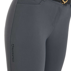 Women's slim fit grip breeches with logo ASPHALT (19-0201) / 50
