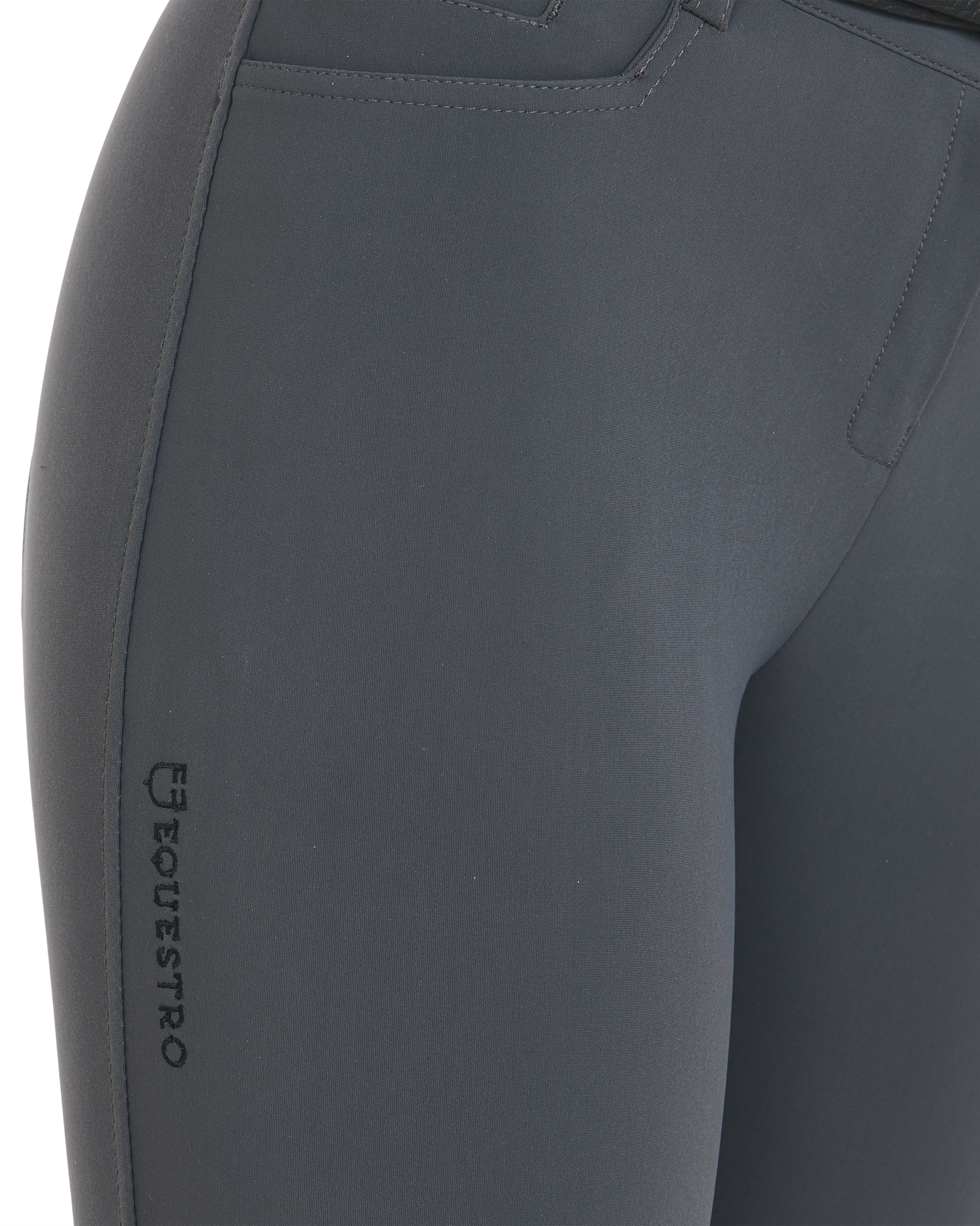 Women's slim fit grip breeches with logo ASPHALT (19-0201) / 50