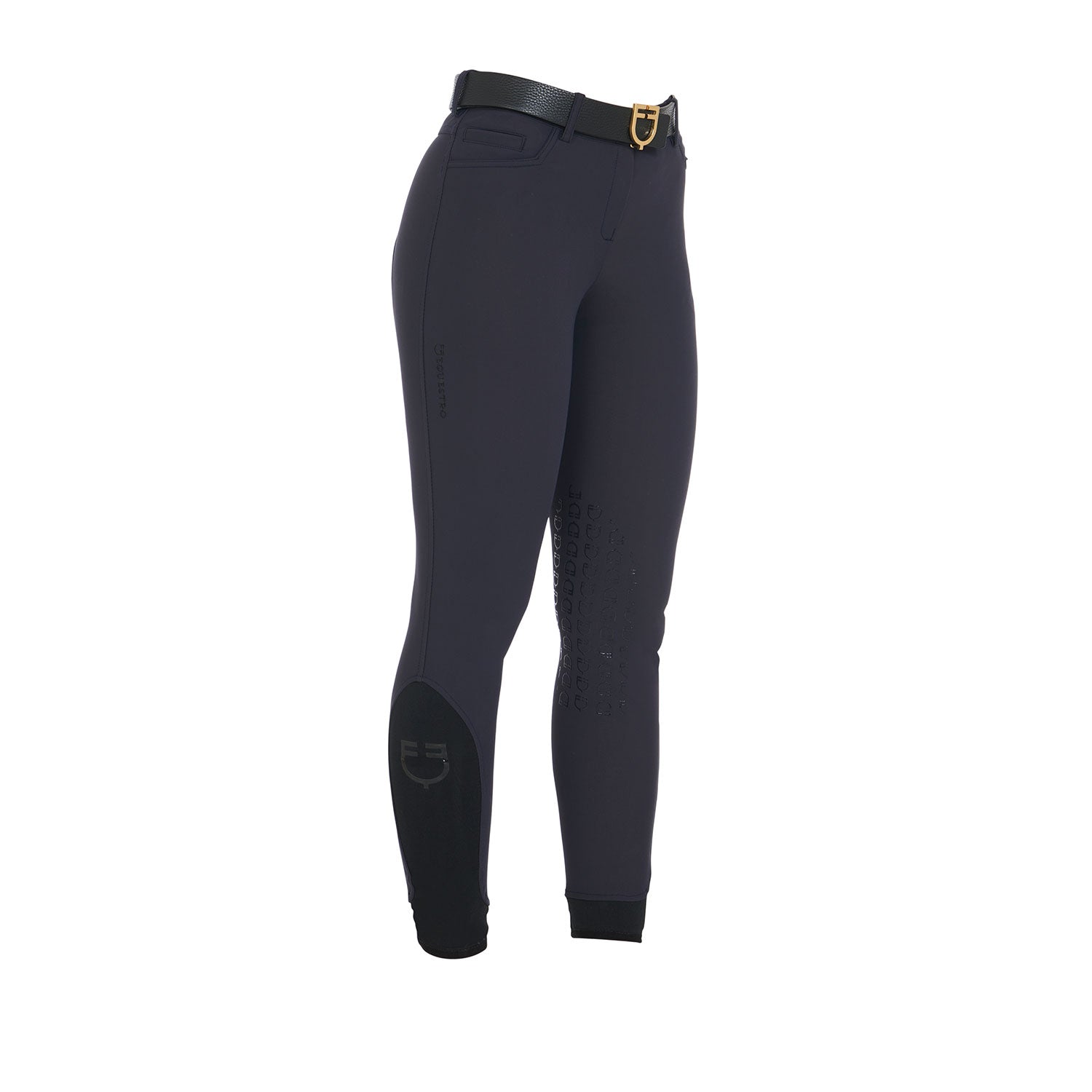 Women's slim fit grip breeches with logo NAVY BLAZER (19-3923) / 50