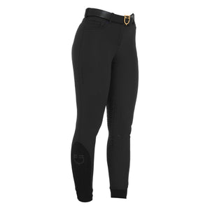 Women's slim fit grip breeches with logo BLACK / 50