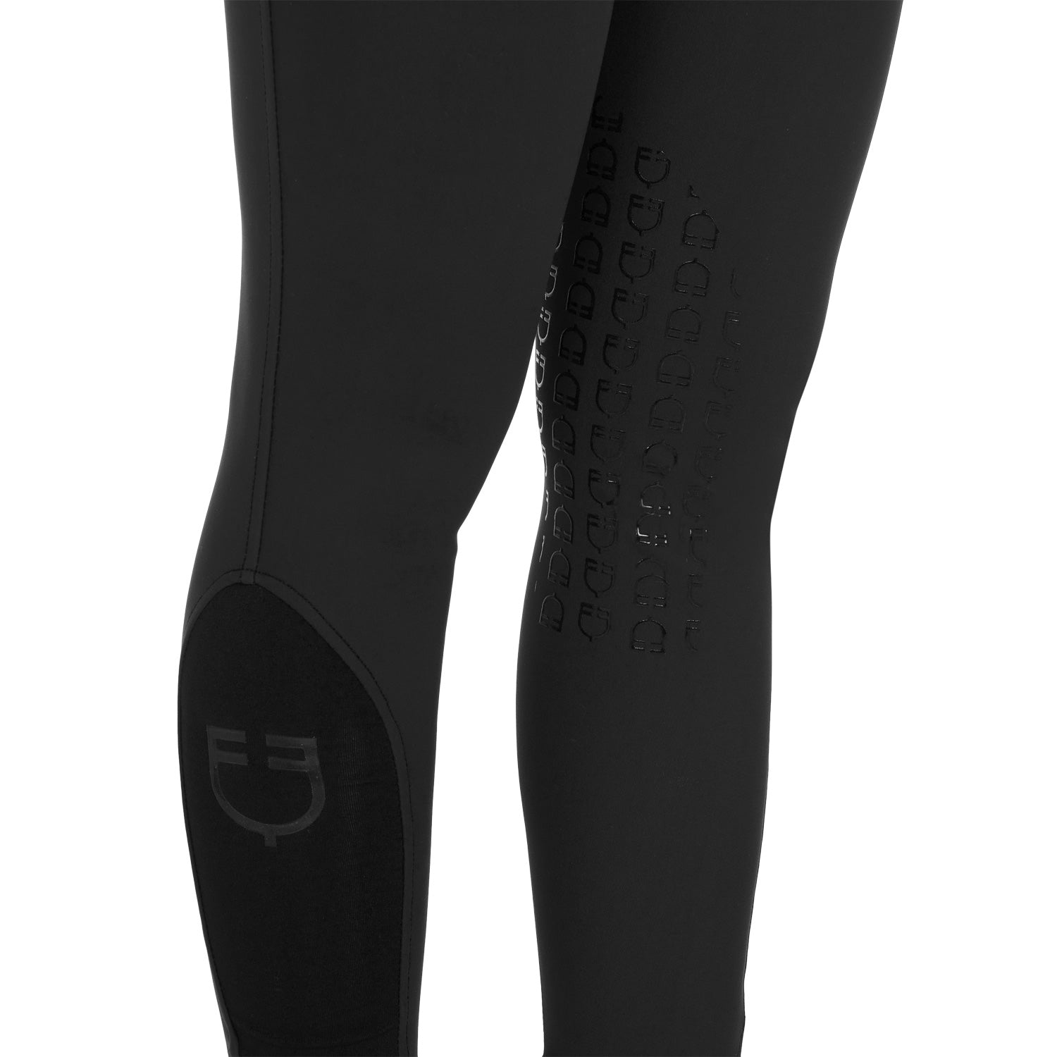 Women's slim fit grip breeches with logo BLACK / 50