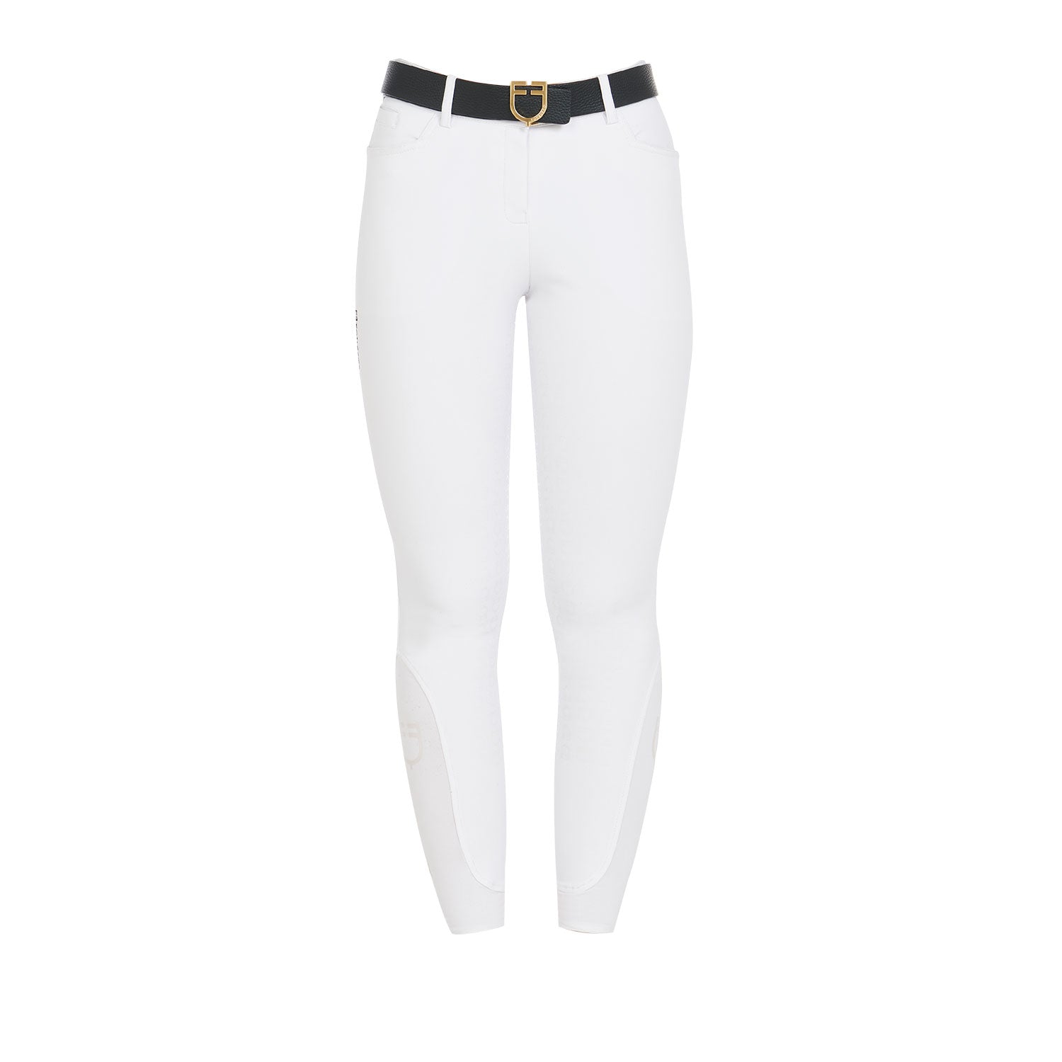 Women's slim fit grip breeches with logo WHITE / 50