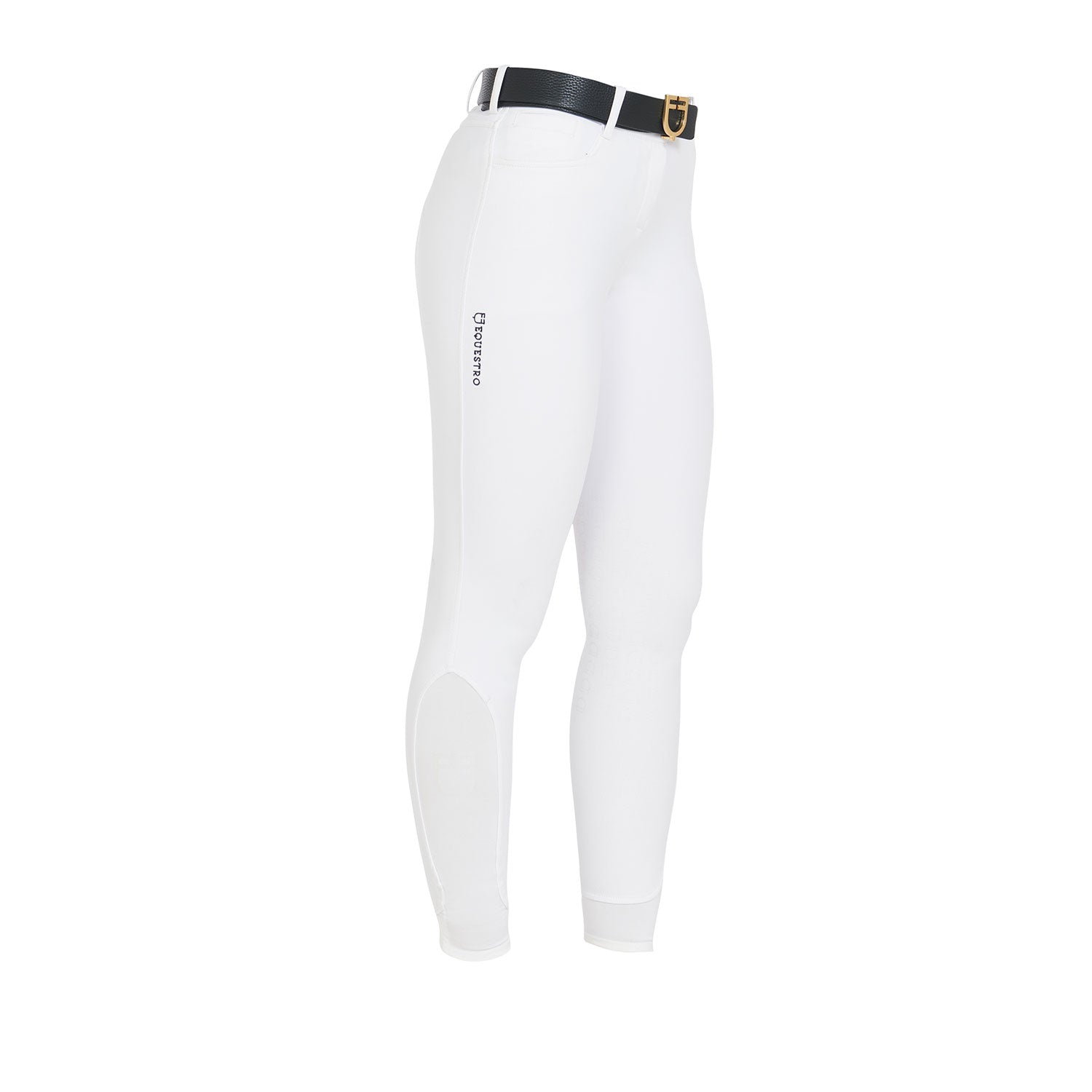 Women's slim fit grip breeches with logo WHITE / 50