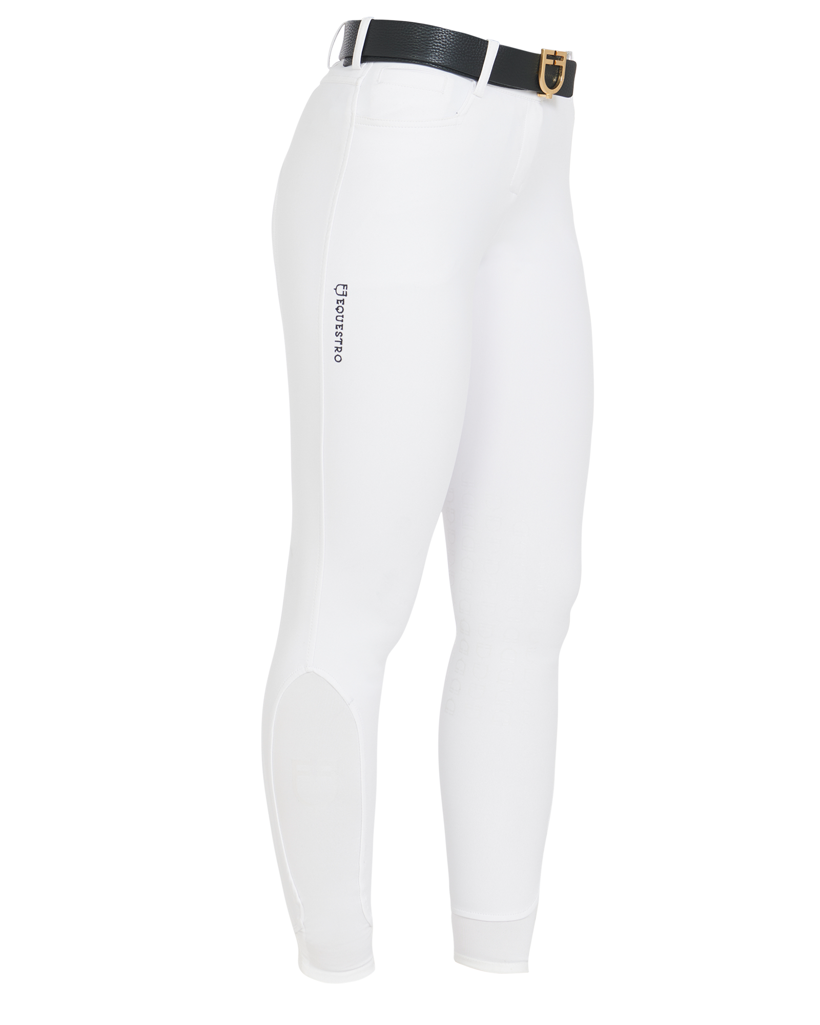 Women's slim fit grip breeches with logo WHITE / 50