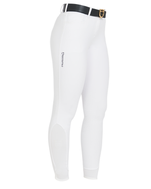 Women's slim fit grip breeches with logo WHITE / 50